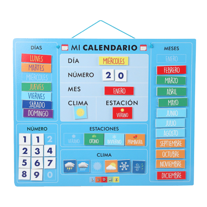 Mi calendario imantado LUDME - Versión chapa