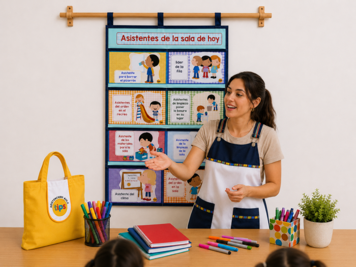 docente trabajando Asistentes de la sala